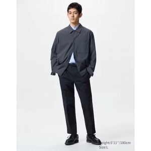 ✨Uniqlo Men’s Smart Ankle Navy Sz Medium Pants (2-Way Stretch, Cotton)✨